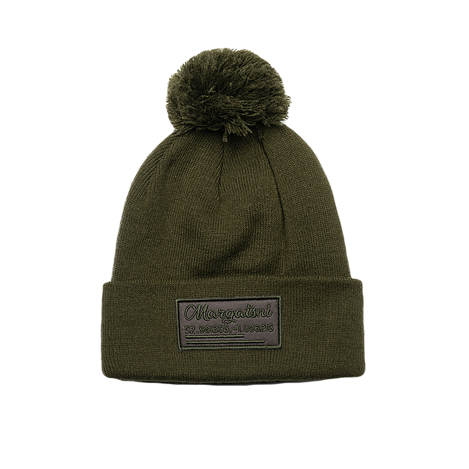 Khaki Pom Pom Hat
