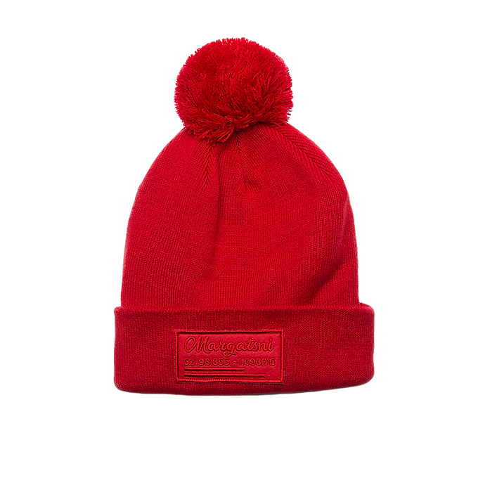 Red Pom Pom Hat