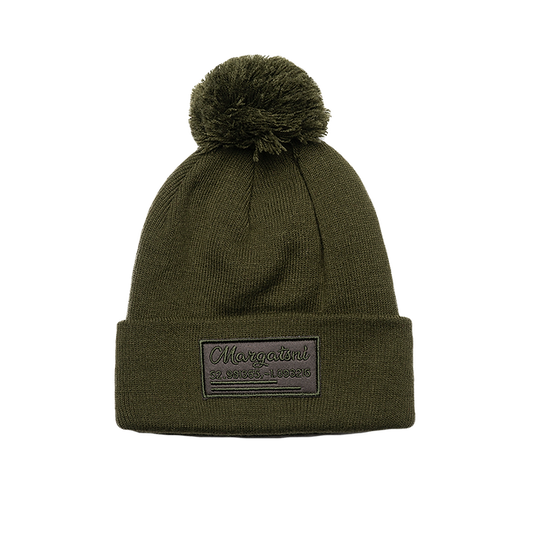 Khaki Pom Pom Hat